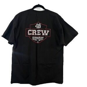 Men's X large Black T-Shirt Support 46 Crew On It